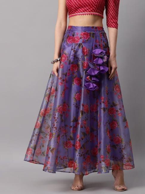 neudis violet printed skirt