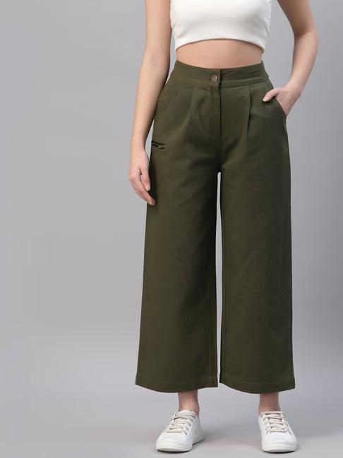 neudis green regular fit pleated trousers