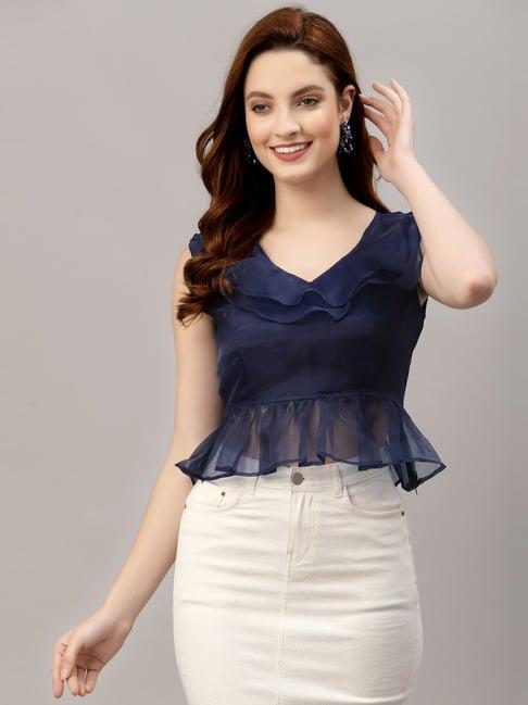 neudis navy peplum top