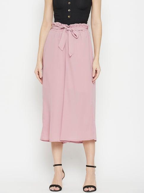 duke pink mid rise culottes