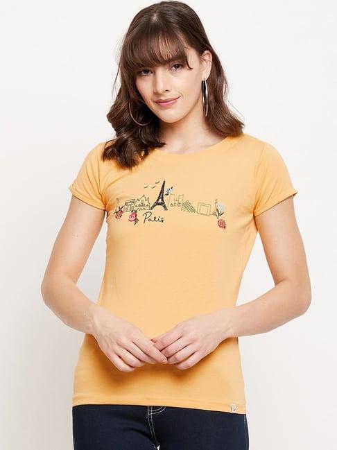 duke yellow printed top