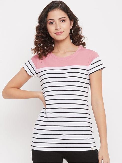 duke white & black striped top