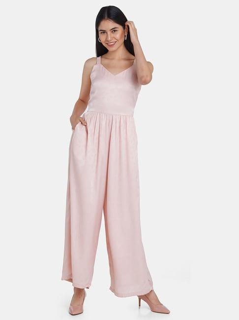 zink london light pink full length jumpsuit