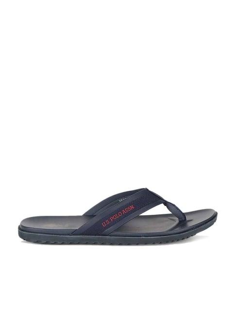 u.s. polo assn. men's garry 3.0 collegiate navy thong sandals