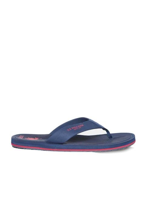 u.s. polo assn. men's facundo 2.0 navy flip flops