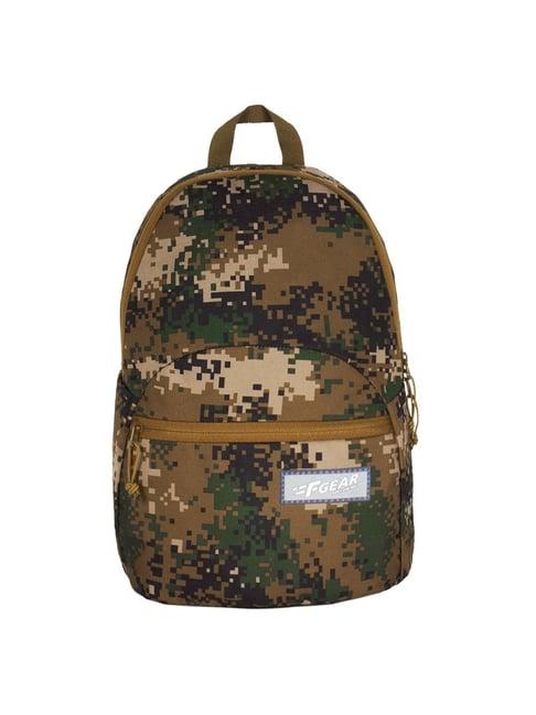 f gear ferris 7 ltrs brown printed small backpack