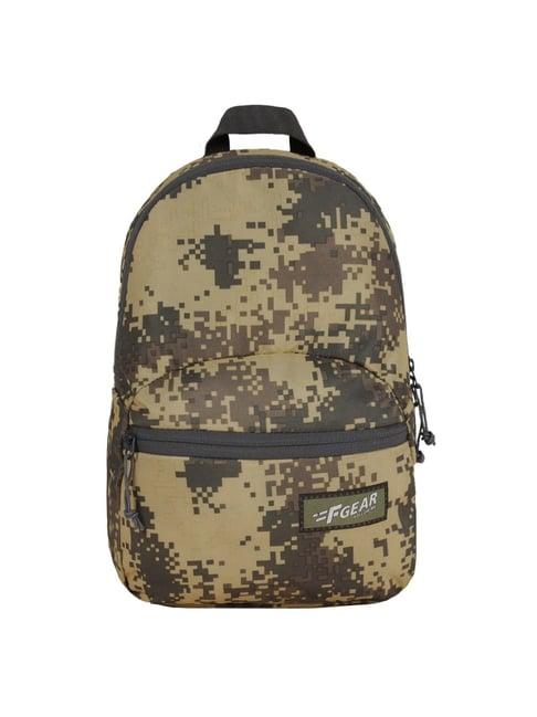 f gear ferris 7 ltrs grey printed small backpack