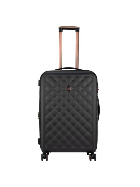 it luggage black 8 wheel medium hard cabin trolley