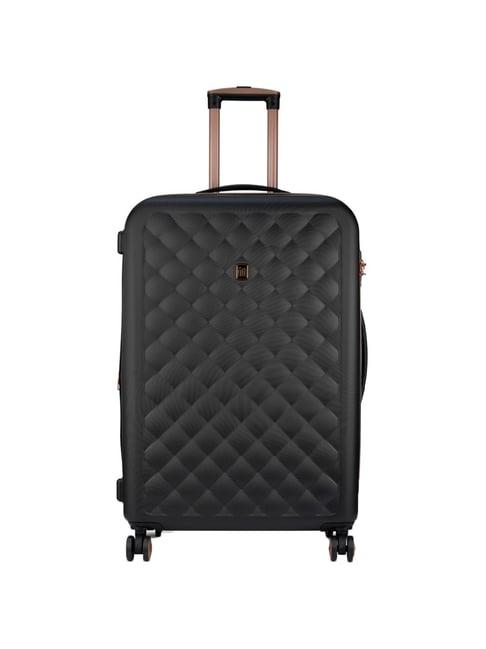 it luggage black 8 wheel large hard cabin trolley