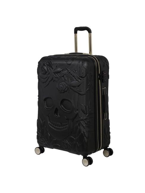 it luggage black 8 wheel medium hard cabin trolley