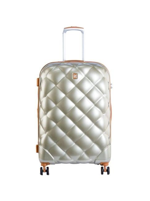 it luggage silver 8 wheel medium hard cabin trolley