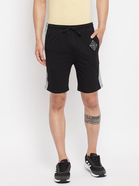 duke black regular fit shorts