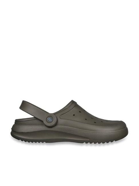 skechers men's foamies - summer chill olive casual clogs