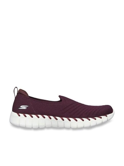 skechers women's go walk smart 2 - cari burgundy  walking shoes