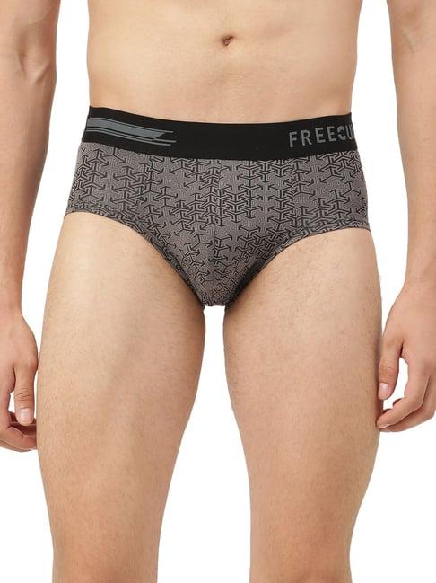 freecultr smoke grey printed briefs