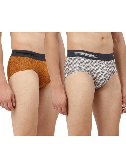 freecultr grey & mustard printed briefs - pack of 2