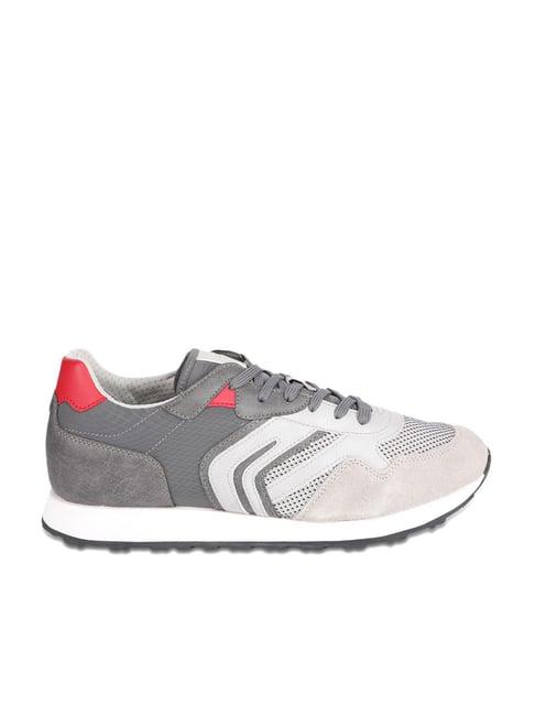 geox men's ash grey casual sneakers