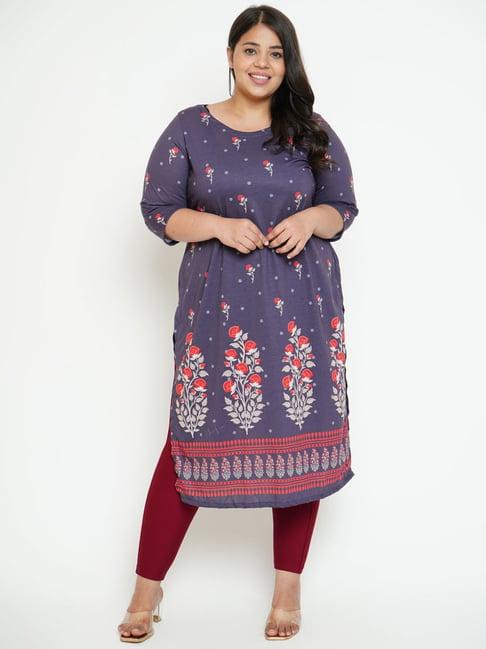 amydus multicolor printed a line kurta