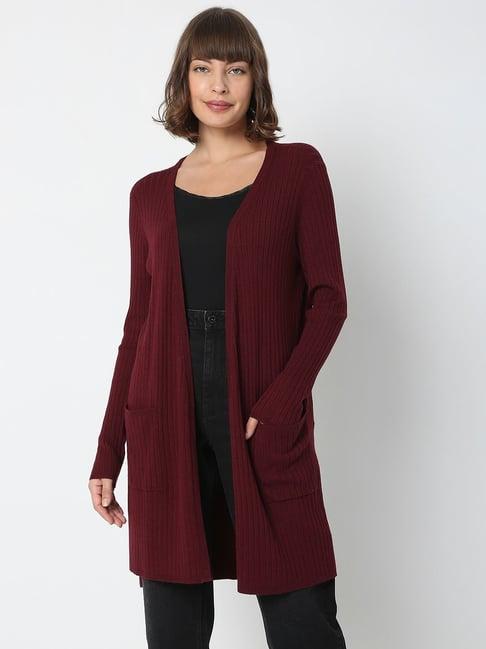 vero moda wine regular fit long shrug