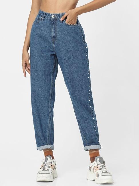 only blue embellished jeans