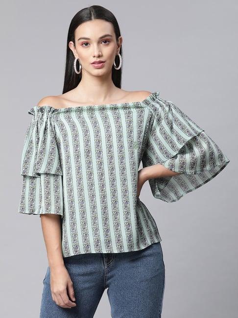 global republic green printed top