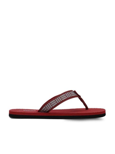 puma men's denis v2 red flip flops