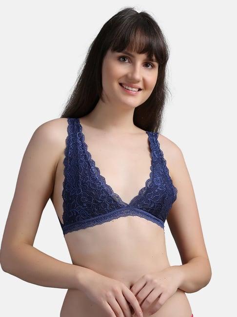 n-gal navy non-wired non-padded bralettes bra