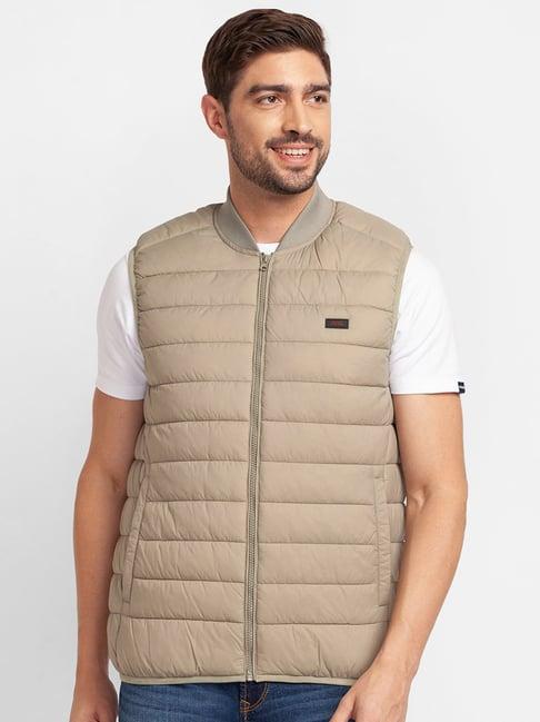 spykar grey straight fit jacket