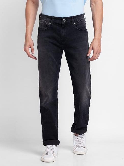 spykar black comfort fit jeans