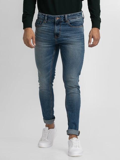 spykar blue super slim fit jeans