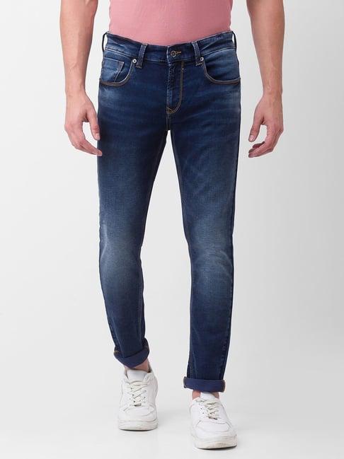 spykar blue super slim fit jeans