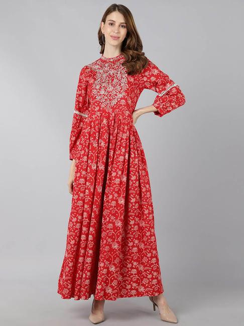 kipek red printed jumpsuit