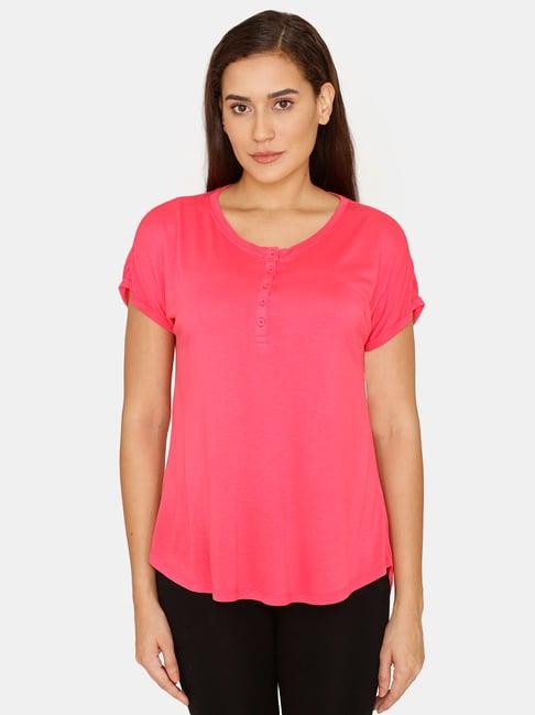 zivame pink regular fit t-shirt