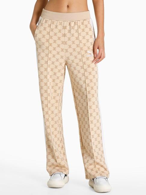 puma t7 beige t7 printed track pants