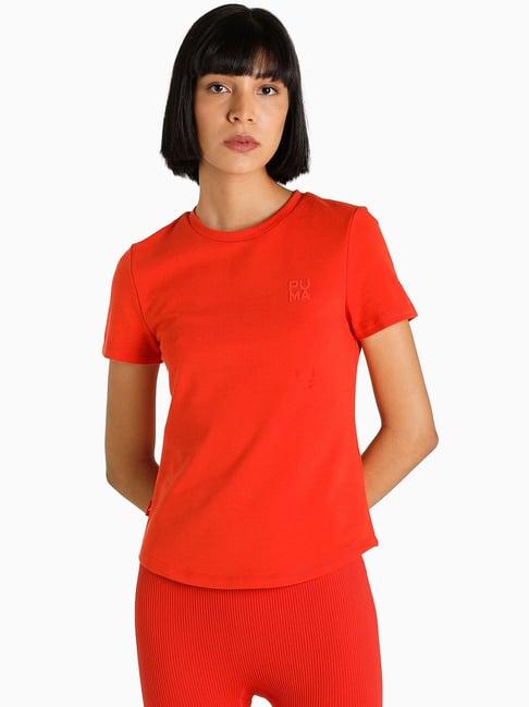 puma infuse red cotton t-shirt