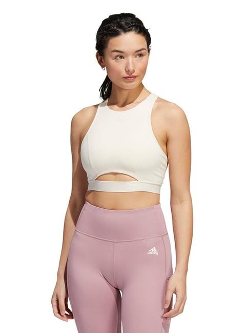 adidas cream primeblue ms 3s sports bra