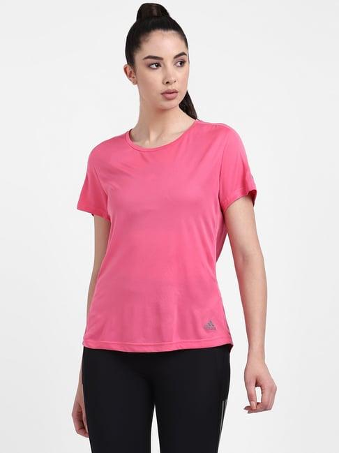 adidas pink run it w t-shirt