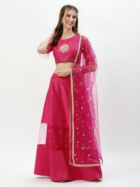 studiorasa pink embroidered lehenga choli set with dupatta