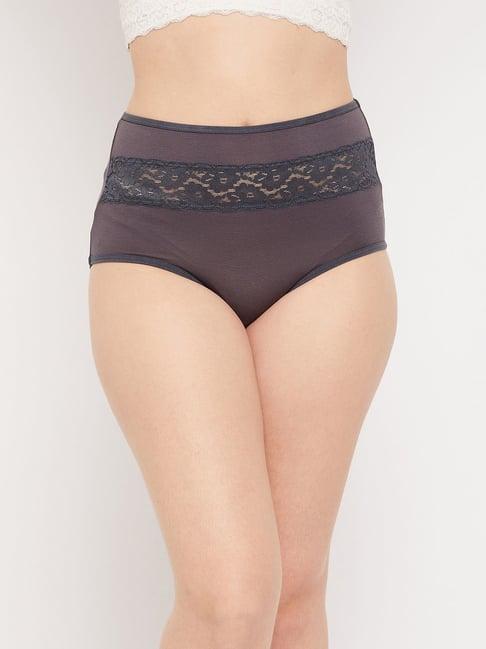 clovia grey lace hipster panty