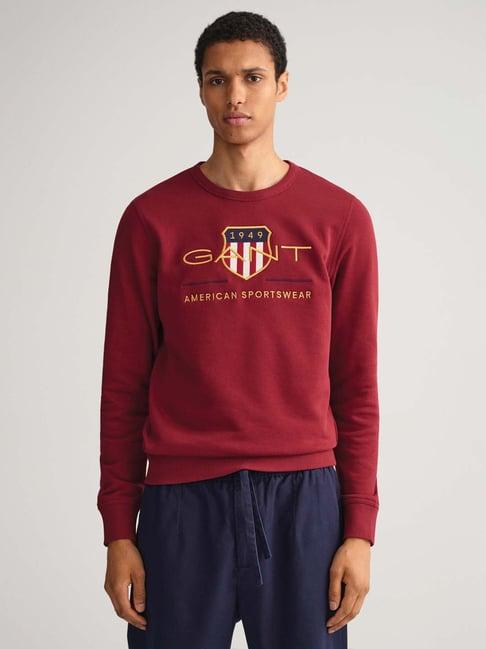 gant red round neck sweatshirt