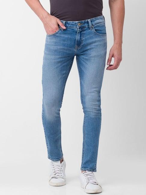 spykar blue super slim fit jeans