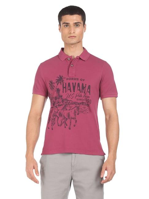 u.s. polo assn. purple polo t-shirt