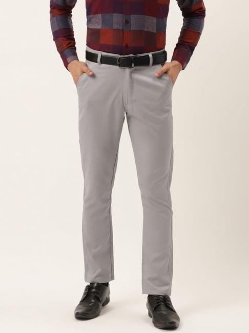 jainish grey regular fit chinos