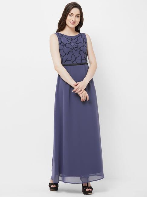 mish blue maxi dress