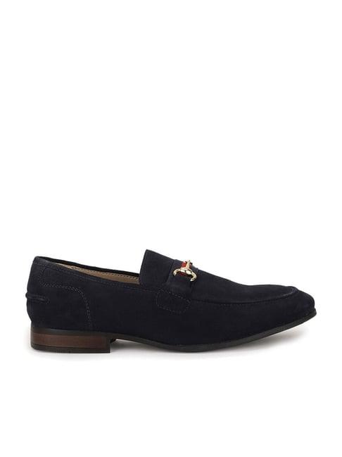 hush puppies by bata men's shadow navy casual loafers