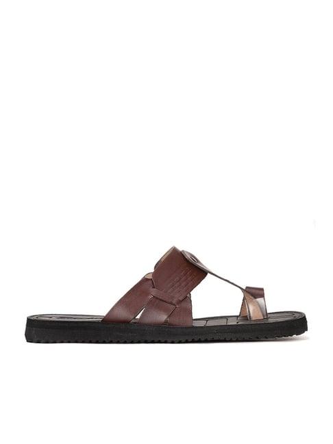 bata men's wine toe ring sandals