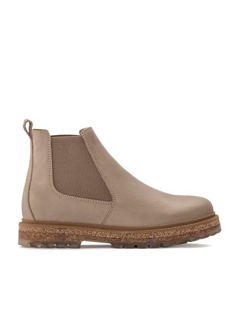 birkenstock men's stalon beige chelsea boots