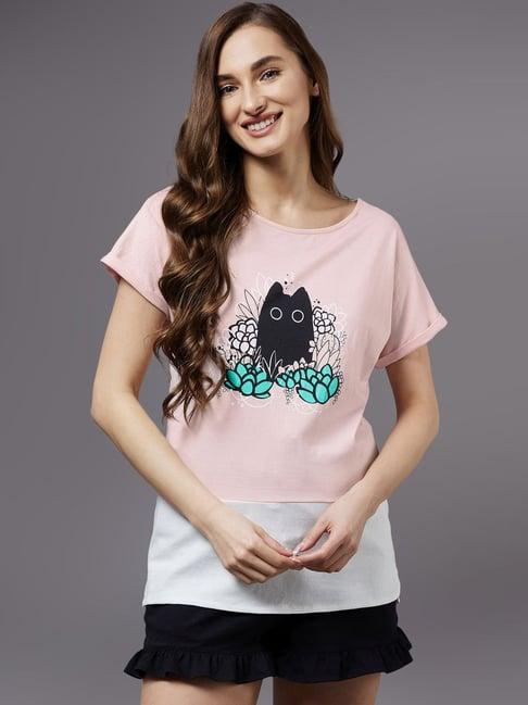 miss chase pink cotton t-shirt