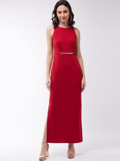 miss chase cherry red maxi dress