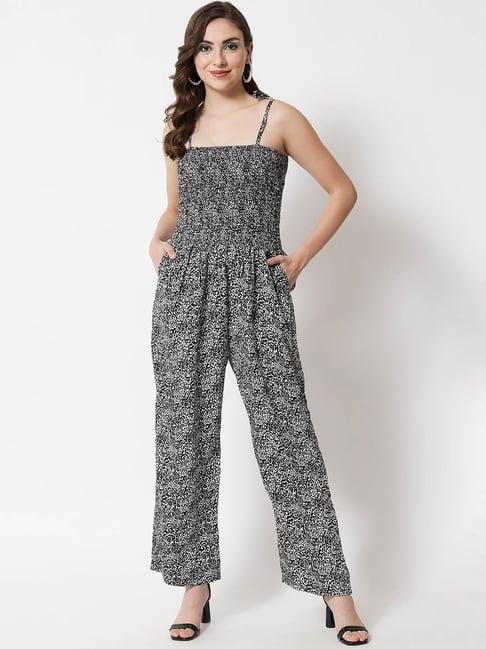 trend arrest multicolor animal print jumpsuit